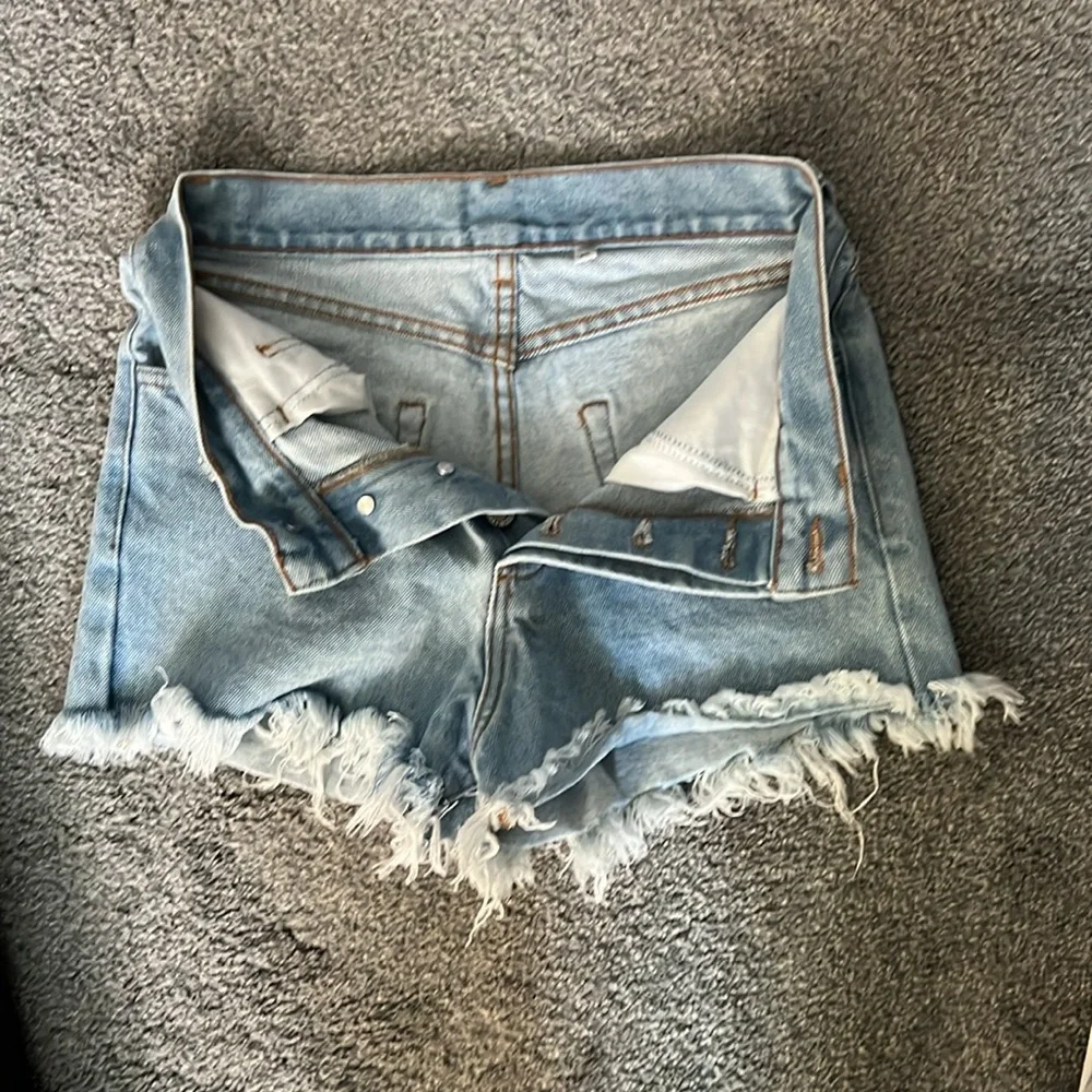 Denim Shorts with Frayed bottom